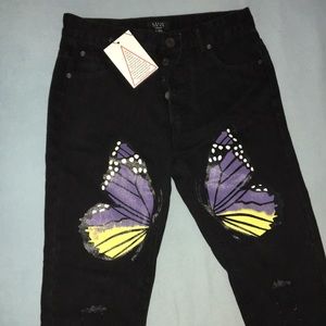 Butterfly Print Jeans
